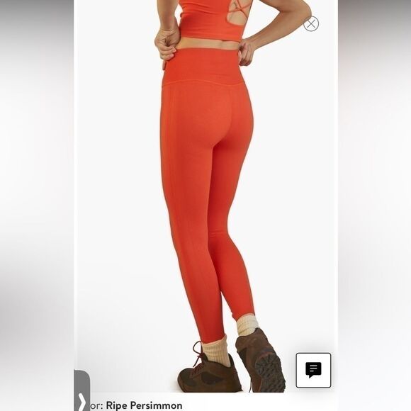 Free People Movement Free Throw High Waist Leggings, Ripe Persimmon: Size XS NWT - Picture 5 of 7
